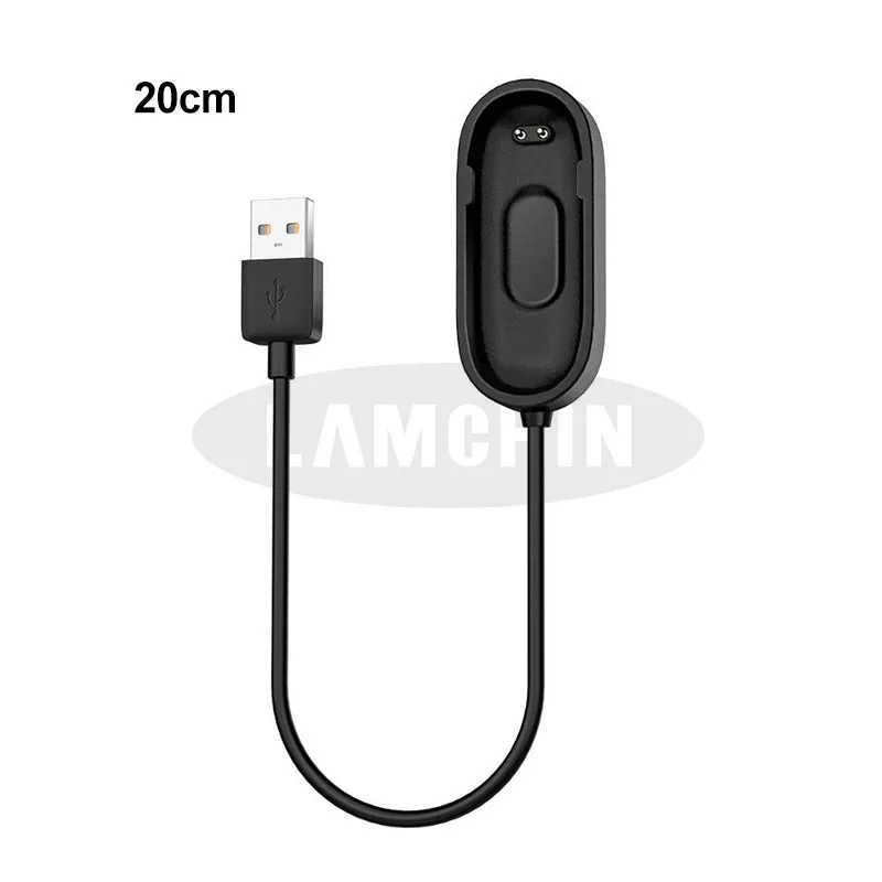 Smart Wristband Accessories For Mi Band 2 3 4 USB Dock Charger Cable Replacement Cord Charger Adapter For Xiaomi Mi Band 2 3 4 - Цвет: For band 4 20cm