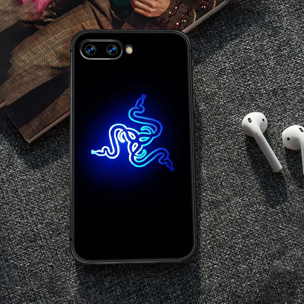 

Razer Brand Phone Case Cover Hull For HUAWEI honor 7a 8 8s 8a 8x 9 9x 10 20 i Lite Pro black Funda Fashion Etui Tpu Waterproof