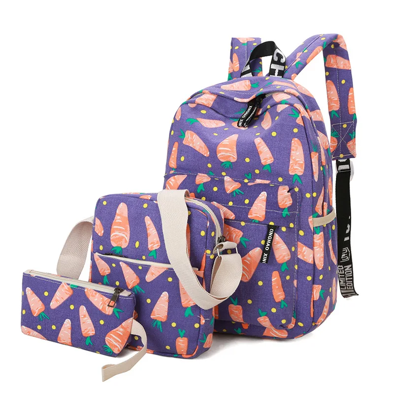 Модный рюкзак школьные сумки набор холст книжка рюкзаки для подростков ноутбук