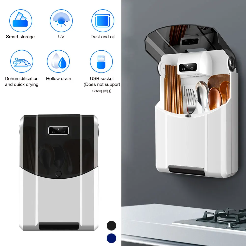 

Chopstick Draining Mildew Proof Air-Drying Wall-Mounted Tableware Storage Box Kitchen Rack For Knives Forks Spoons Chopsticks