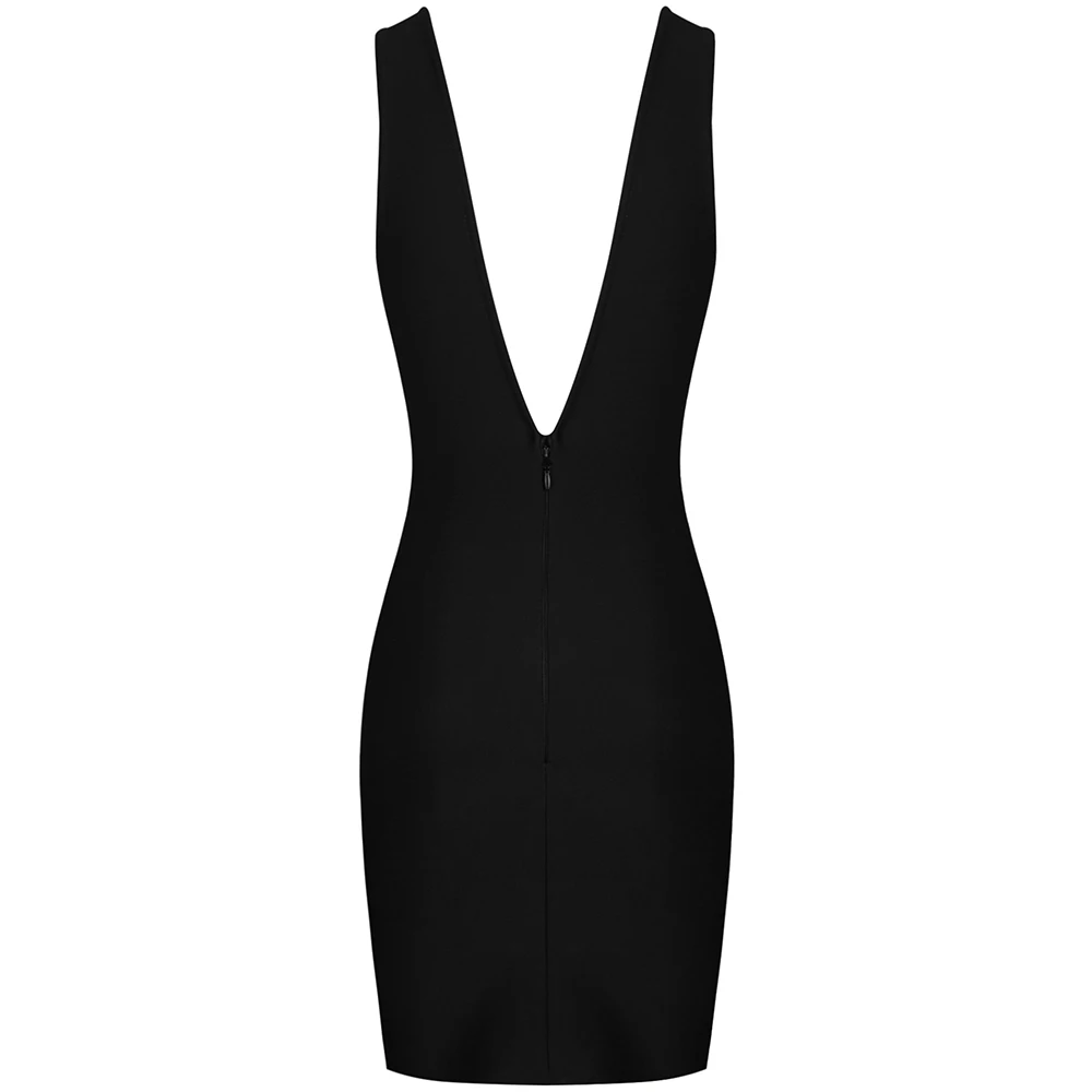 

Summer Bandage Dress Sexy V Neck Black Dress 2021 New Women Celebrity Evening Runway Party Dresses Night Club gothic dress