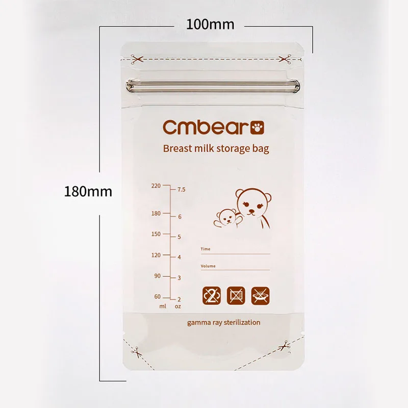 Cmbear 30 штук 220 мл молочный морозильник сумки для мам молоко детское питание пакет для хранения грудного молока детские безопасные сумки для кормления
