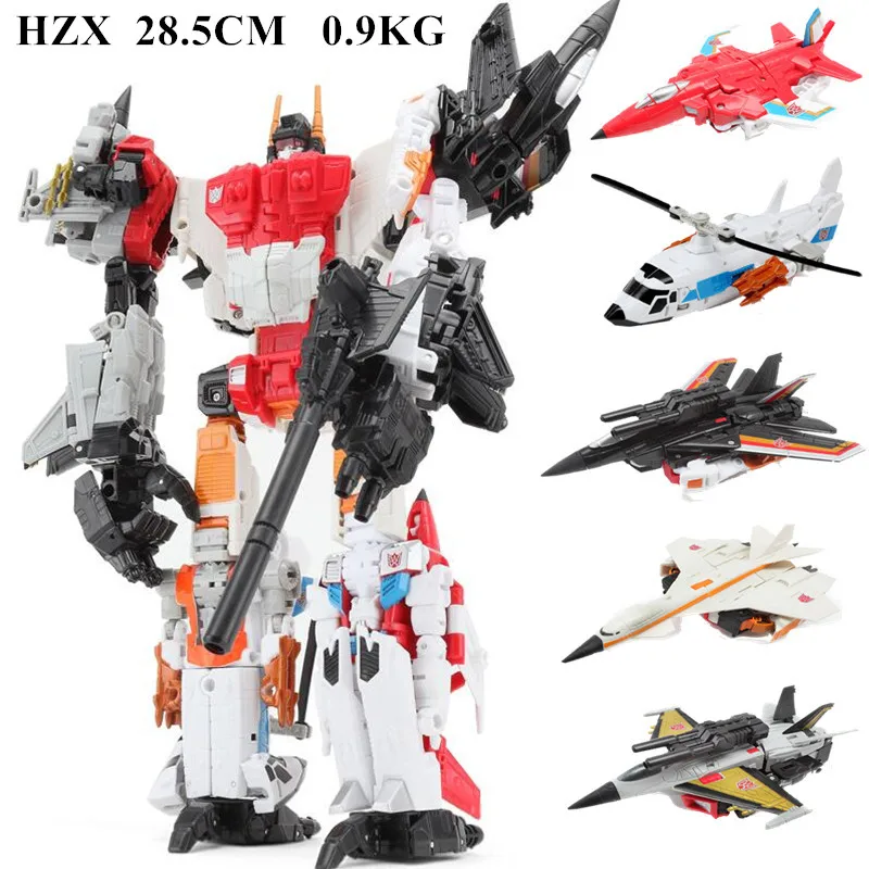 HZX 5 Style one set HaiZhiXing, 5 в 1, большой размер, 32 см, игрушка для мальчика, трансформация, робот, автомобиль, фигурка самолета, модель танка для детей, игрушки для взрослых - Цвет: HZX 5 Style one set