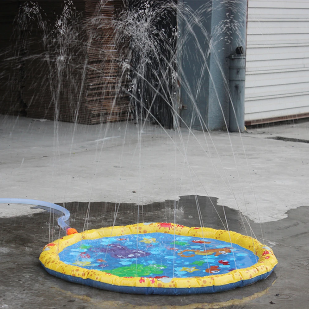 

Water Spray Pad Baby Outdoor Summer Lawn Beach Sea Animals Inflatable Water Spray Kids Sprinkler Play Pad Mat Water Games Mat
