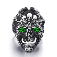 vintage skeleton skull rings for women men hip hop rock rap party club male biker finger rings accessories gifts