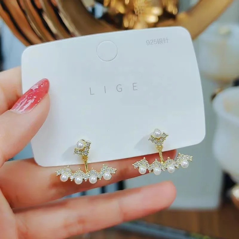 

Летние новые серьги Стразы 2021, дизайнерские женские серьги, женские серьги Dongdaemun из Южной Кореи