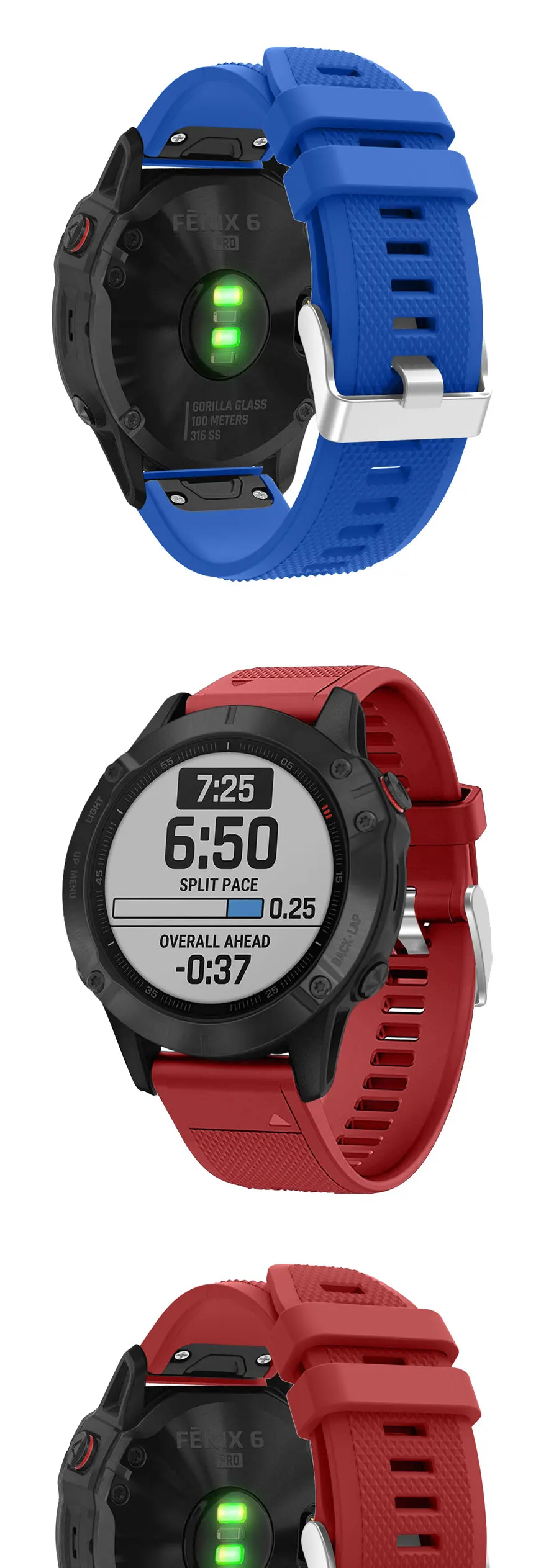 26 22 20 мм ремешок для часов Garmin Fenix 5X5 5S Plus 6S 6 6X Pro 3 3HR 935 часы Quick Release силиконовый легкий ремешок на запястье