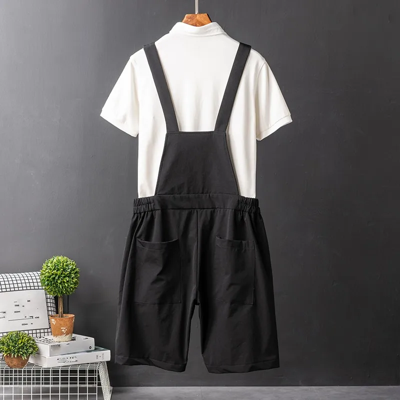 Модные прямые шорты комбинезоны мужские летние корейские новые Свободные