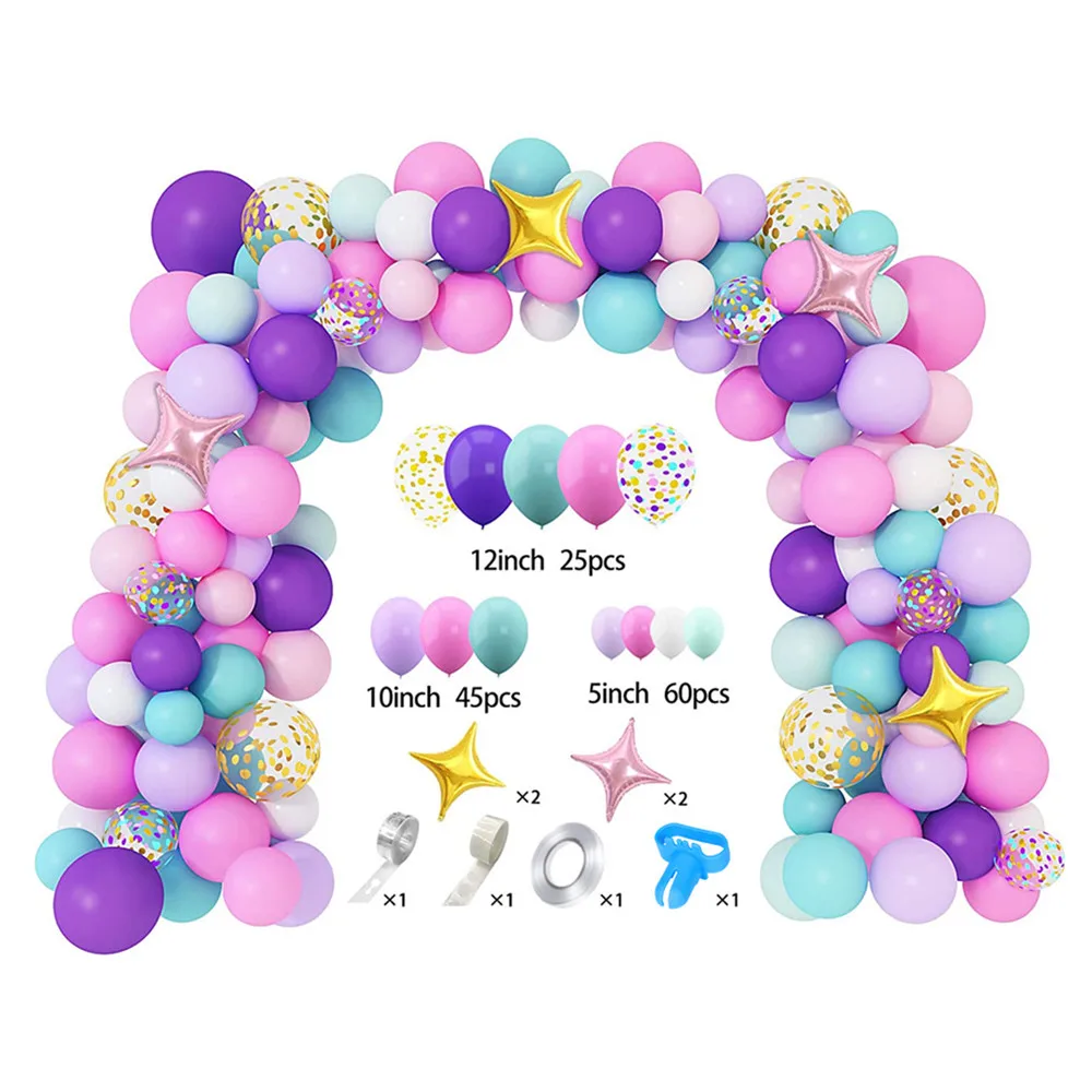 

138pcs Macaron Balloon Rainbow Confetti Ballon for feasts children's birthday party wedding baby shower Holiday party decoration