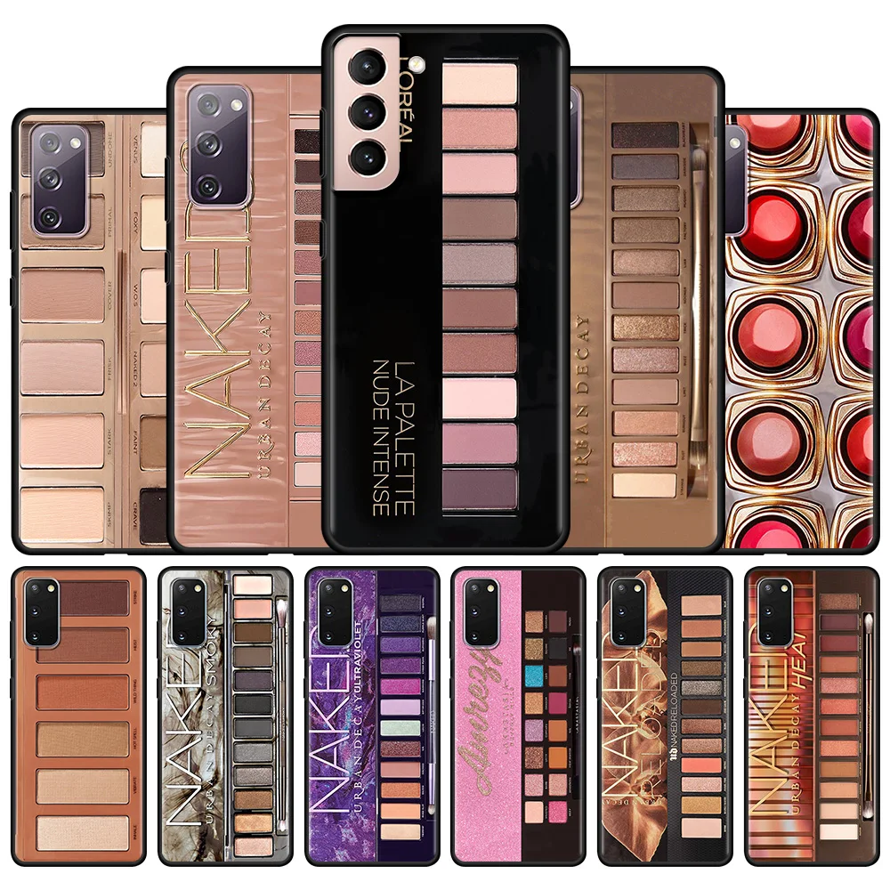

Capa For Samsung Galaxy S20 FE S21 Ultra S10 S8 Plus S9 S10 S10e Black Phone Case Cover Note 20Ultra 20 Makeup Eyeshadow Palette
