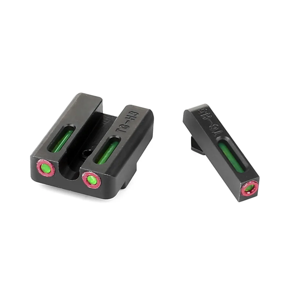 Tactical Fiber Optic Sight Set Red Green Front Rear For Glock Hunting Gun Accessories | Спорт и развлечения
