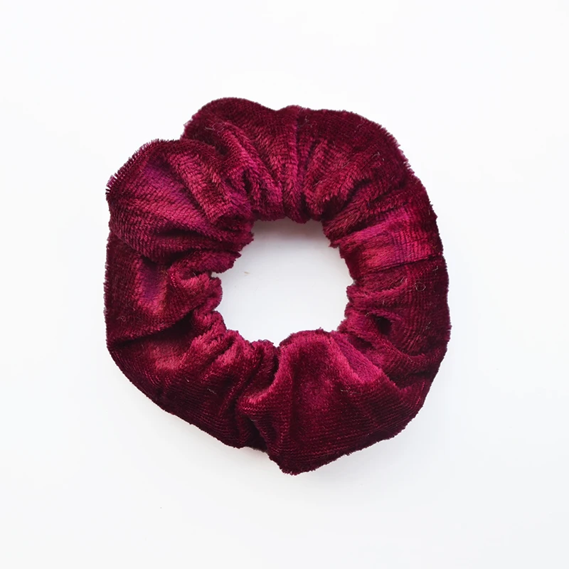 Dark Red Женское однотонное бархатное резинка для волос резинки головные уборы для девочки Женская прическа крепление - Цвет: Dark Red