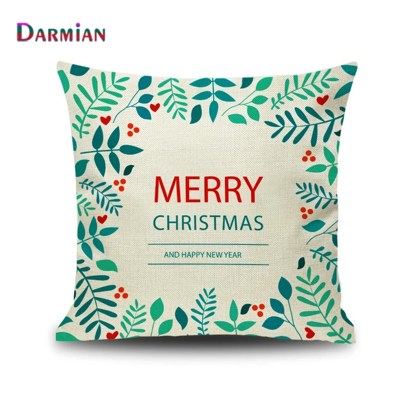 Синяя Рождественская серия льняная обнимающая наволочка оптовая продажа