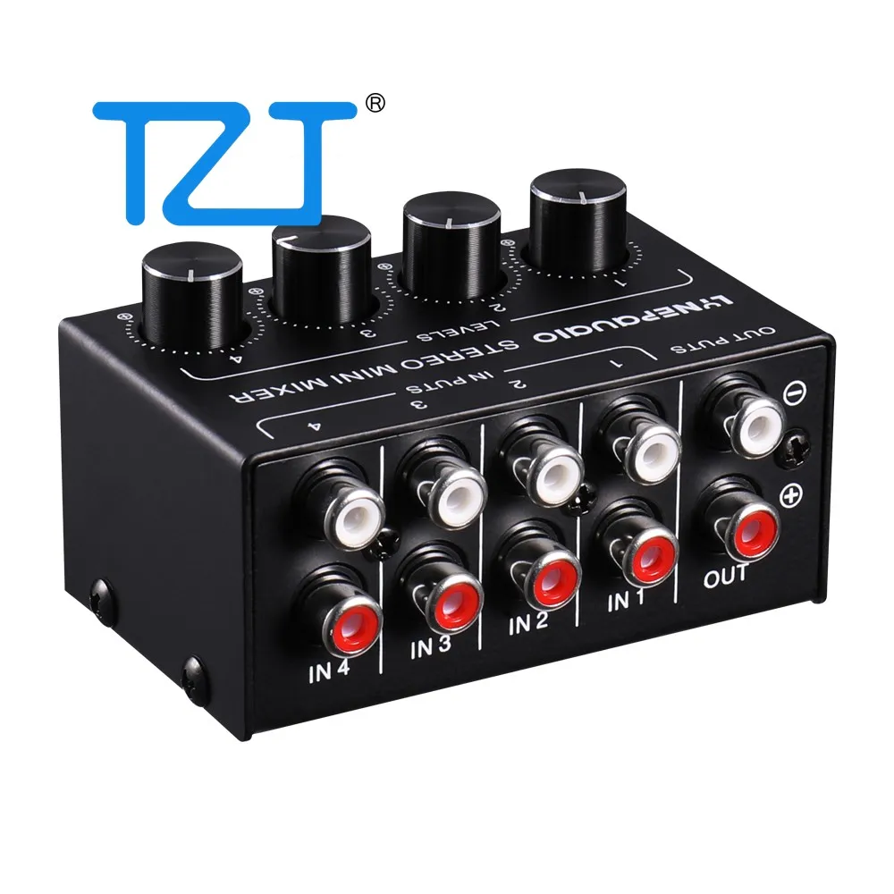Четырехканальный пассивный стерео микшер Мини Размер B896 для cd плеера ленточный
