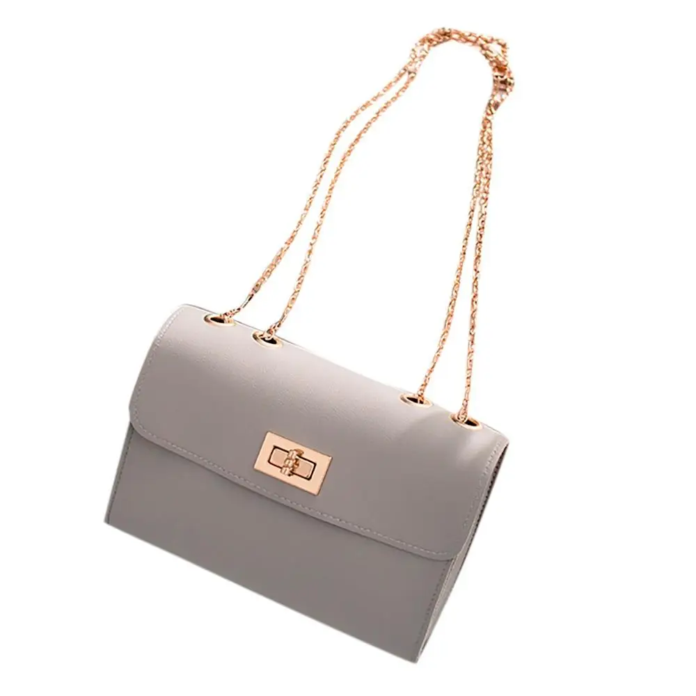 Gray 2 Ladies Hand Bags Shoulder Bags For Women Version Wild Small Square Shoulder Bag Messenger Woman Bag Bolsa Feminina18x6x14cm - Цвет: Gray 2