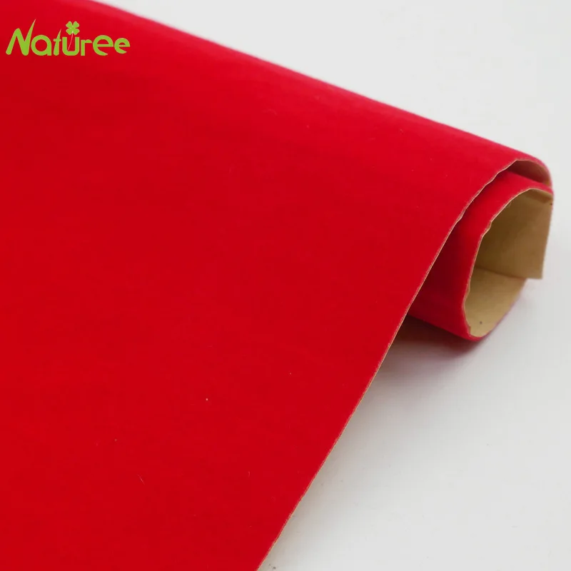 30 см * 150 Одиночная бархатная красная водяная ткань нижняя флокирующая бумага для