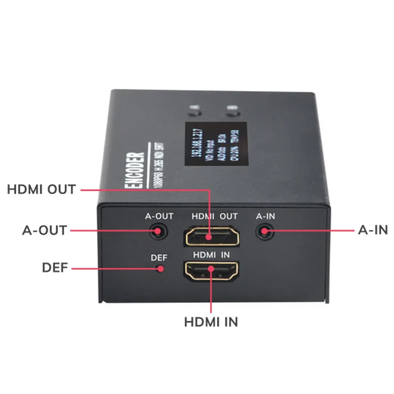 

OTV-ENC1 NDI H.265 H.264 HDMI Video SRT HLS RTMP Streaming Encoder Decoder with USB Video Recording facebook Youtube