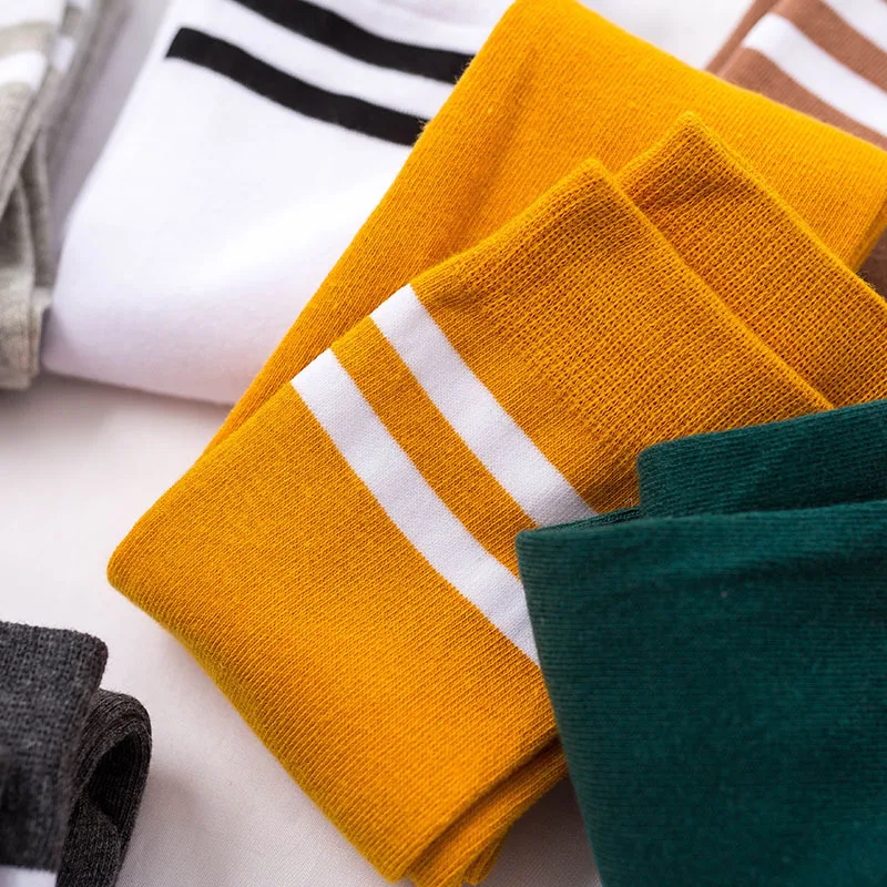 Новинка 2020 женские гольфы длинные носки удлиненные в полоску японском