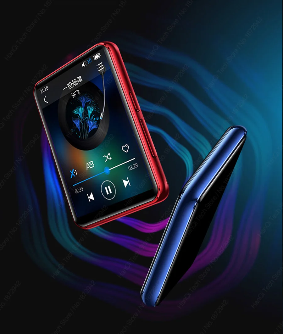 Bluetooth5.0 Mp3 плеер 2 5 дюймов сенсорный экран FM радио HiFi динамик музыкальный Высокое