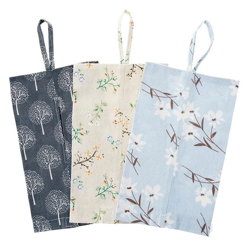 

Hanging Flowers Plant Animal Print Tissue Box Cover Paper Towel Cotton Linen Holder Bag Home Decor Hangings TypeTissueing Boxing