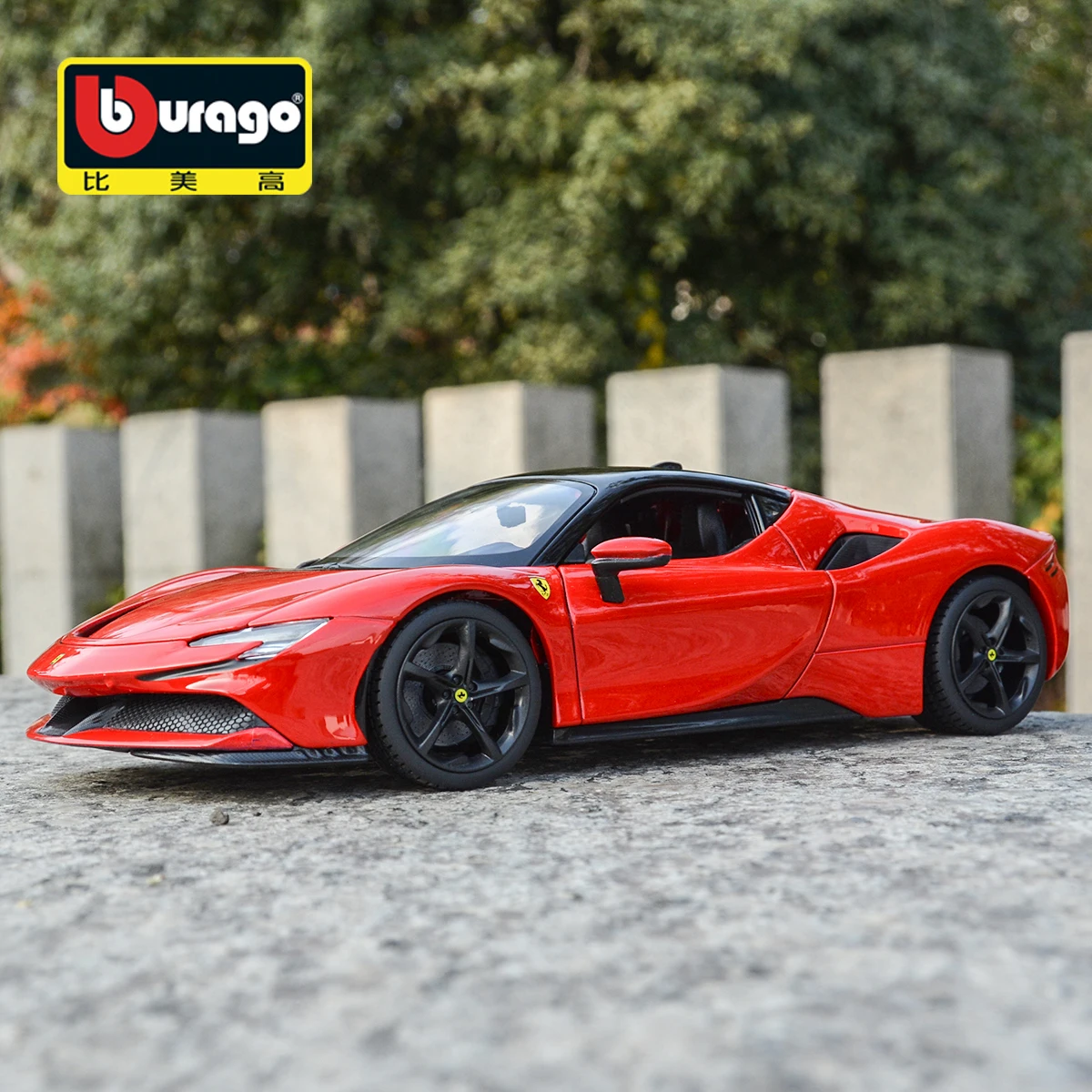 

Bburago 1:18 Ferrari SF90 Stradale спортивный автомобиль статическая имитация литые Автомобили Коллекционная модель автомобиля игрушки