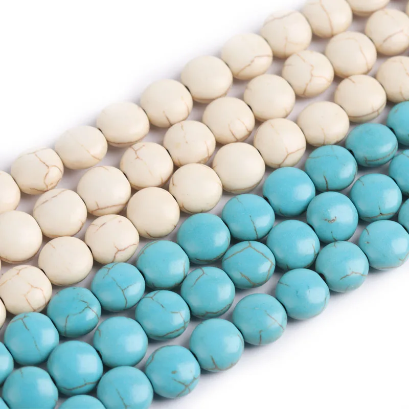42шт/лот натуральный камень бирюзовые бусины круглые свободные для изготовления ювелирных изделий браслет аксессуары 10*10мм оптом на.