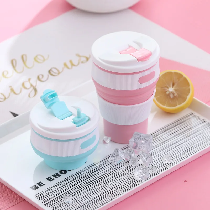 Популярная Складная силиконовая чашка портативная телескопическая складная