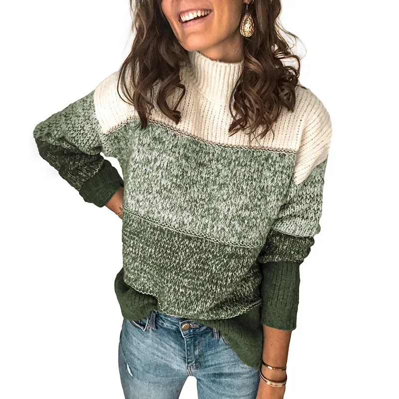 Autumn Winter Mixed Color Sweaters 