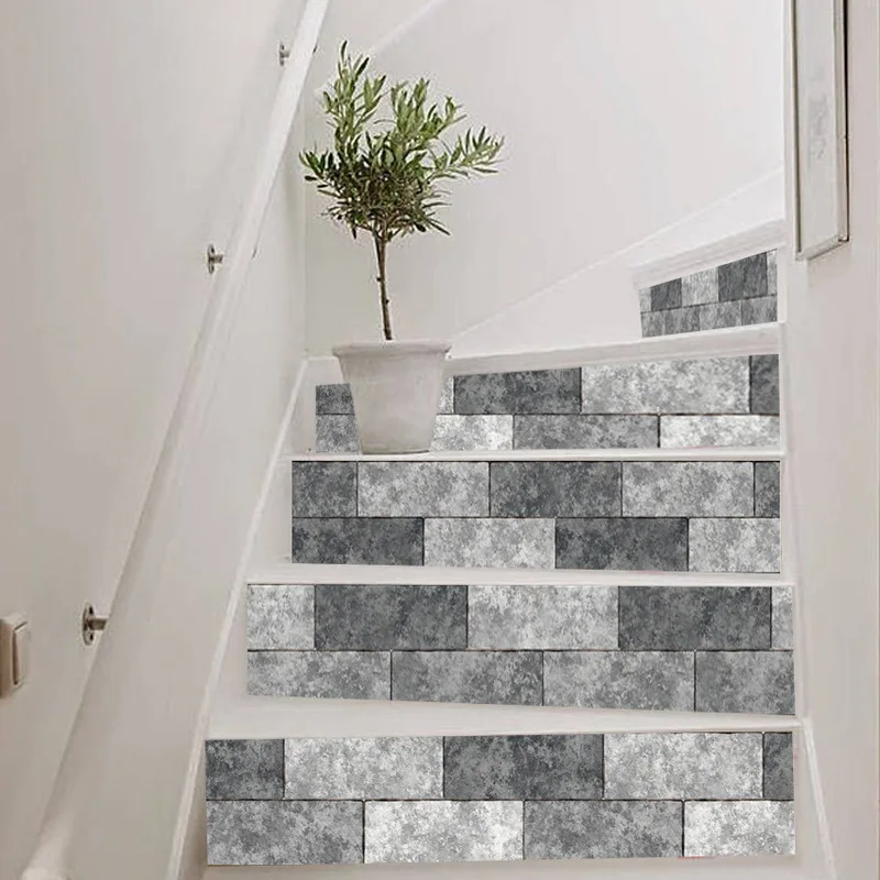 Yooap New Staircase Sticker Simulation Brick Pattern 3D Decorative Step Floor Self-adhesive Wall | Дом и сад