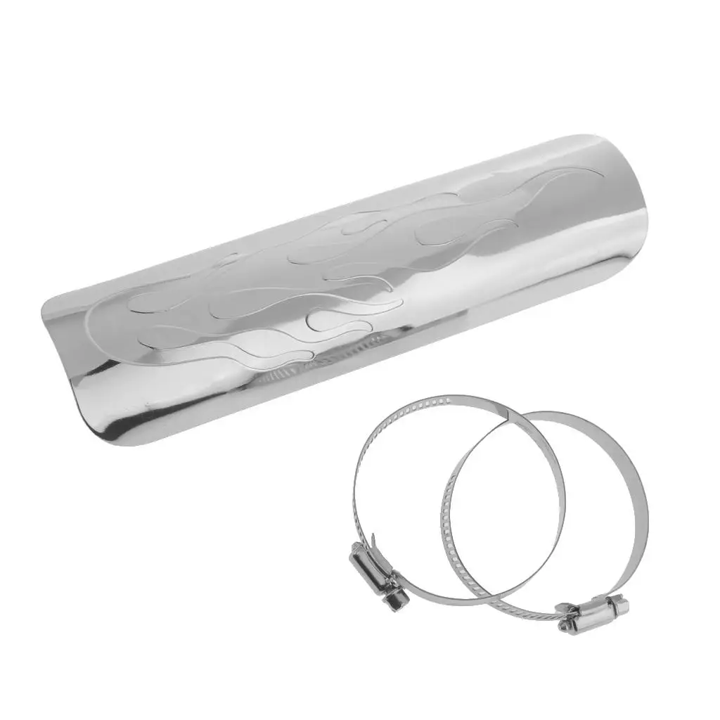 

Flame Exhaust Pipe Heat Shield Cover Guard Protector For Harley Cruise White