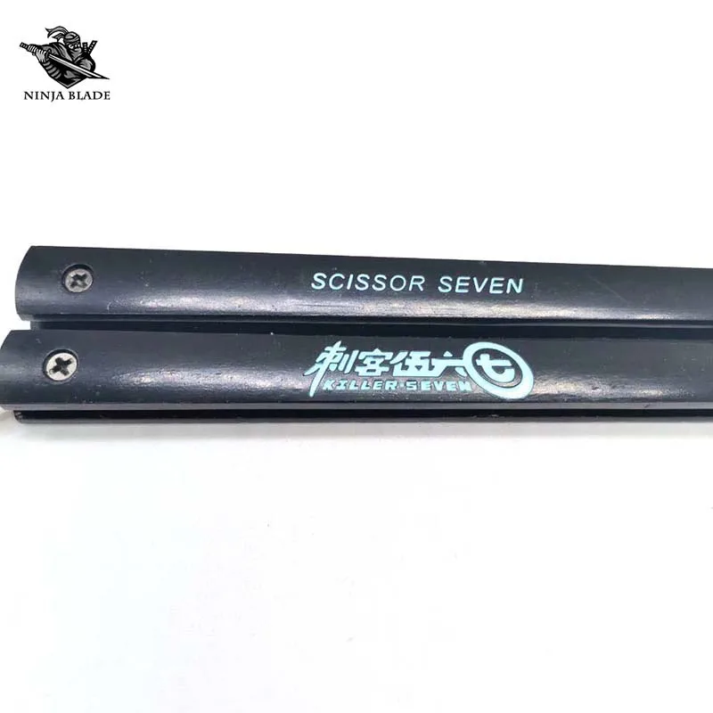 Ножницы семь человек нож-бабочка металлическая модель аниме балисонг тупое