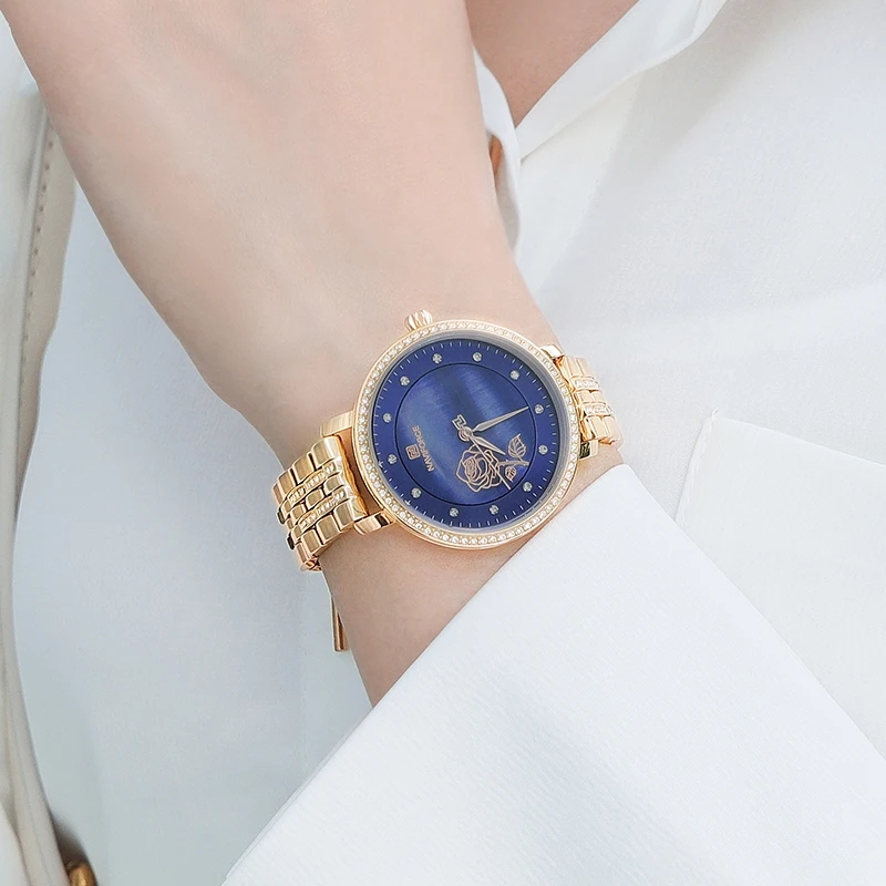 Часы наручные NAVIFORCE женские кварцевые брендовые Роскошные водонепроницаемые с