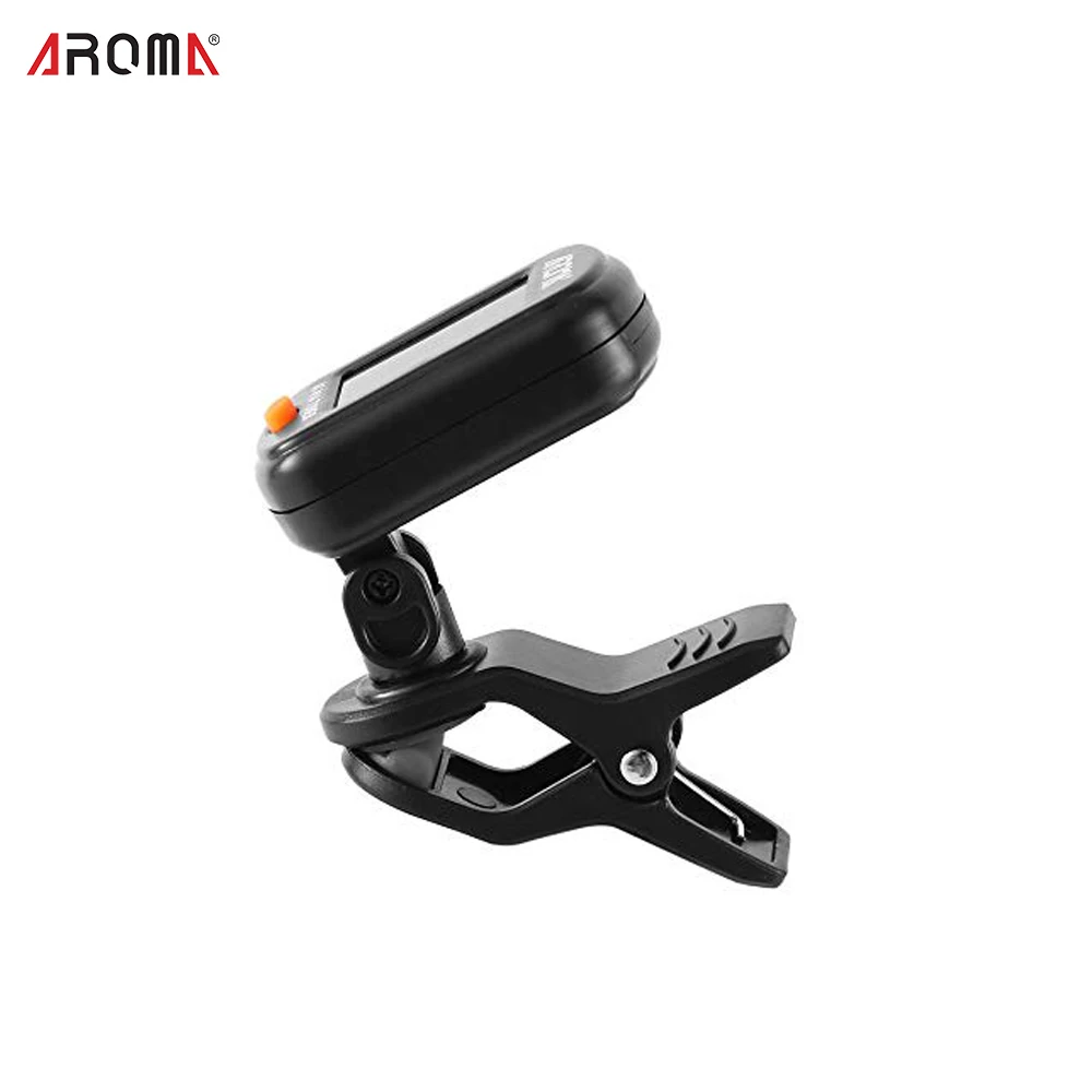 Тюнер для гитары AROMA AT-01A вращающийся тюнер с зажимом и ЖК-дисплеем хроматической