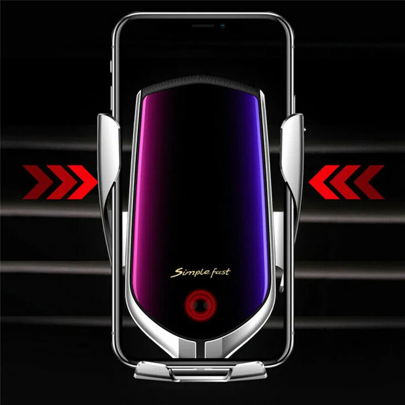 

360 Automatic Wireless Fast Car Charging Charger Mount Clamping Mount Car Wireless Charger Car Vent Phone Holder Phone Car