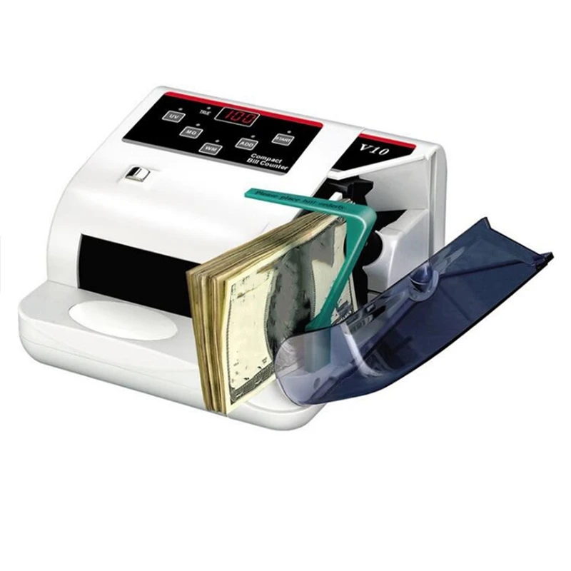 

Portable Handy Money Counter Machine with UV/MW/MG Banknotes Detection Bill Counter and Voice Function-EU Plug