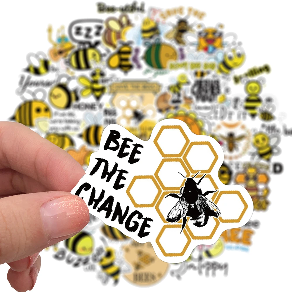 103050pcs little bee motivational phrases sticker quotes sentences for laptop phone skateboard office room graffiti decal toy free global shipping