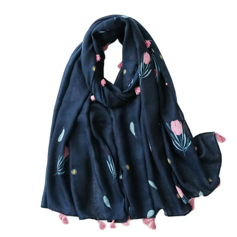 

Модные шарфы для женщин, шали с кисточками, накидки в этническом стиле, женский шарф с защитой от солнца, пляжный хиджаб с принтом, хлопковый ...