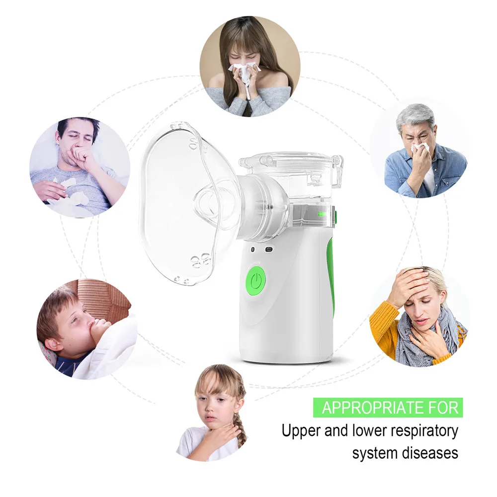 

Medical Equipment Mini Handheld Portable Mesh Nebulizer Silent Ultrasonic Inalador Nebulizador Kids Adult Rechargeable Automizer