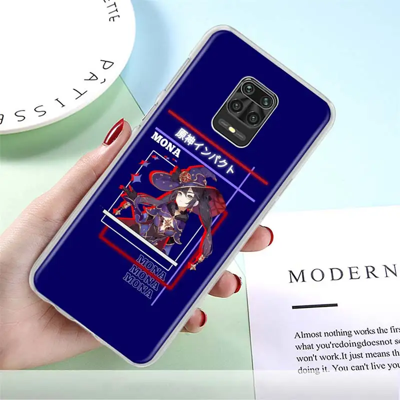 

Luxury Phone Case for Xiaomi Redmi Note 10 9S 9T 9 8 Pro 8T 7 7A 9A 9C K30 K40 Game Genshin Impact Bumper Cover Coque Fundas