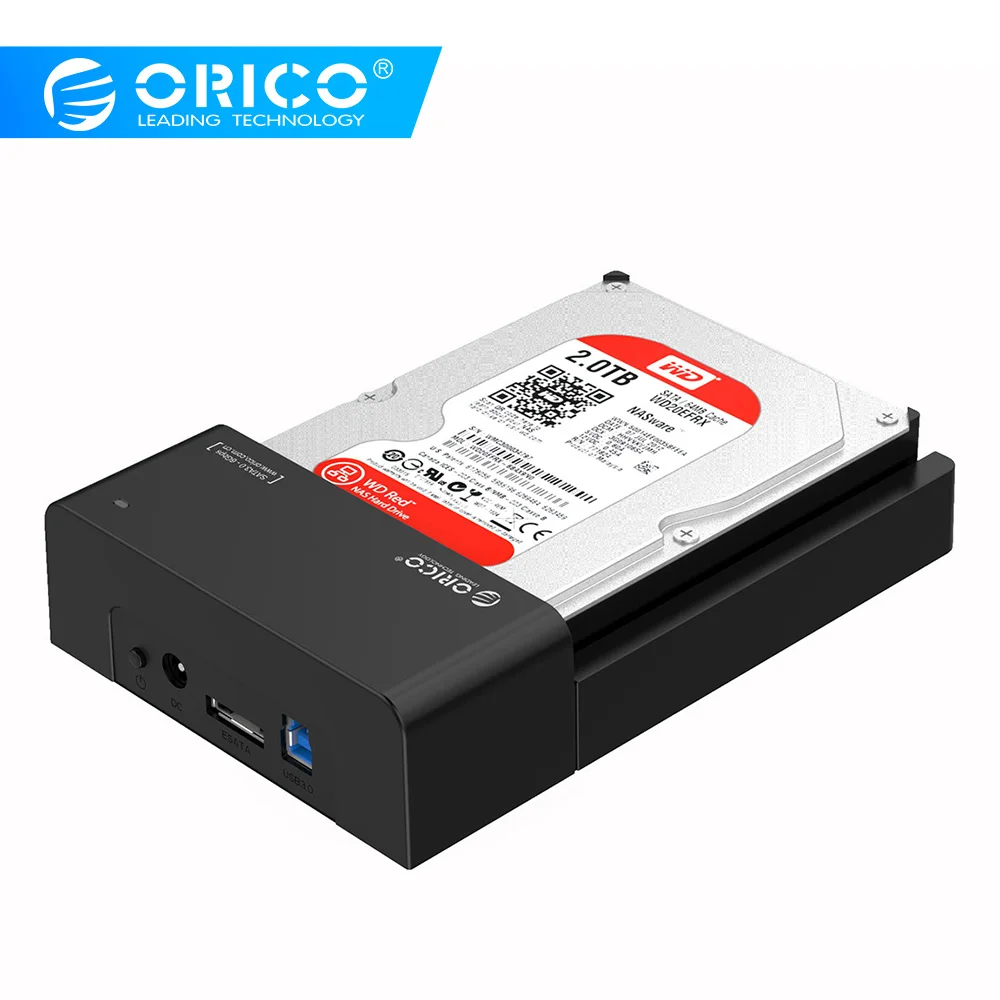 ORICO 2,5 3,5 дюймов HDD Caddy без инструментов SATA для usb type B ESATA внешний SSD корпус до 8 ТБ HDD док-станция для ноутбука