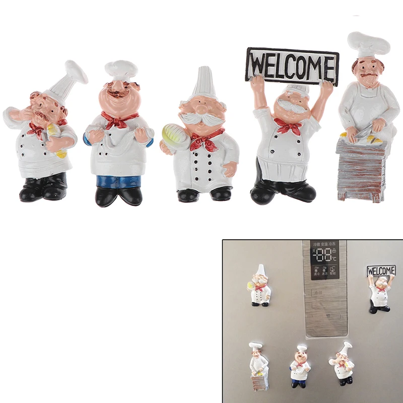 Домашняя кухня 3d Смола шеф повара хлеб холодильник магнит украшение на