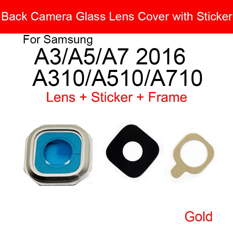 Наклейка на заднюю камеру со стеклянными линзами клей для Samsung Galaxy A3 A5 A7 2016 A310 A510