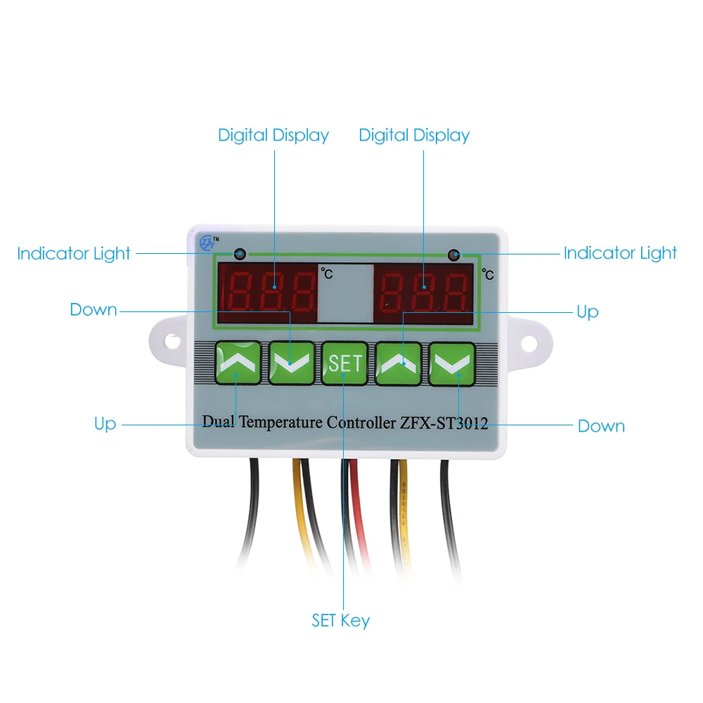 Digital Temperature Controller 12V/120W 24V 220V Microcomputer Refrigeration Heat Thermostat Control Switch | Дом и сад
