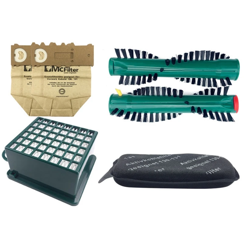 

Hepa-фильтры с роликовой щеткой, карбоновые фильтры для VORWERK KOBOLD VK130 VK131 FP130 FP131 Запчасти для пылесоса