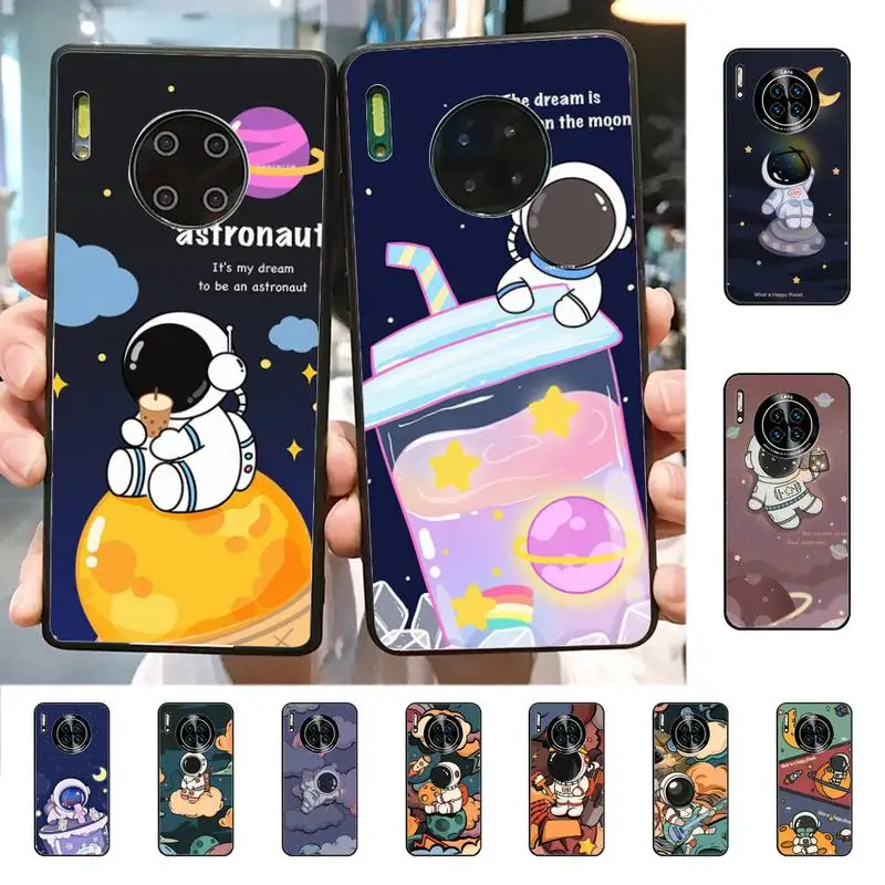 

YNDFCNB Cute Astronaut Phone Case for Huawei Mate 20 10 9 40 30 lite pro X Nova 2 3i 7se