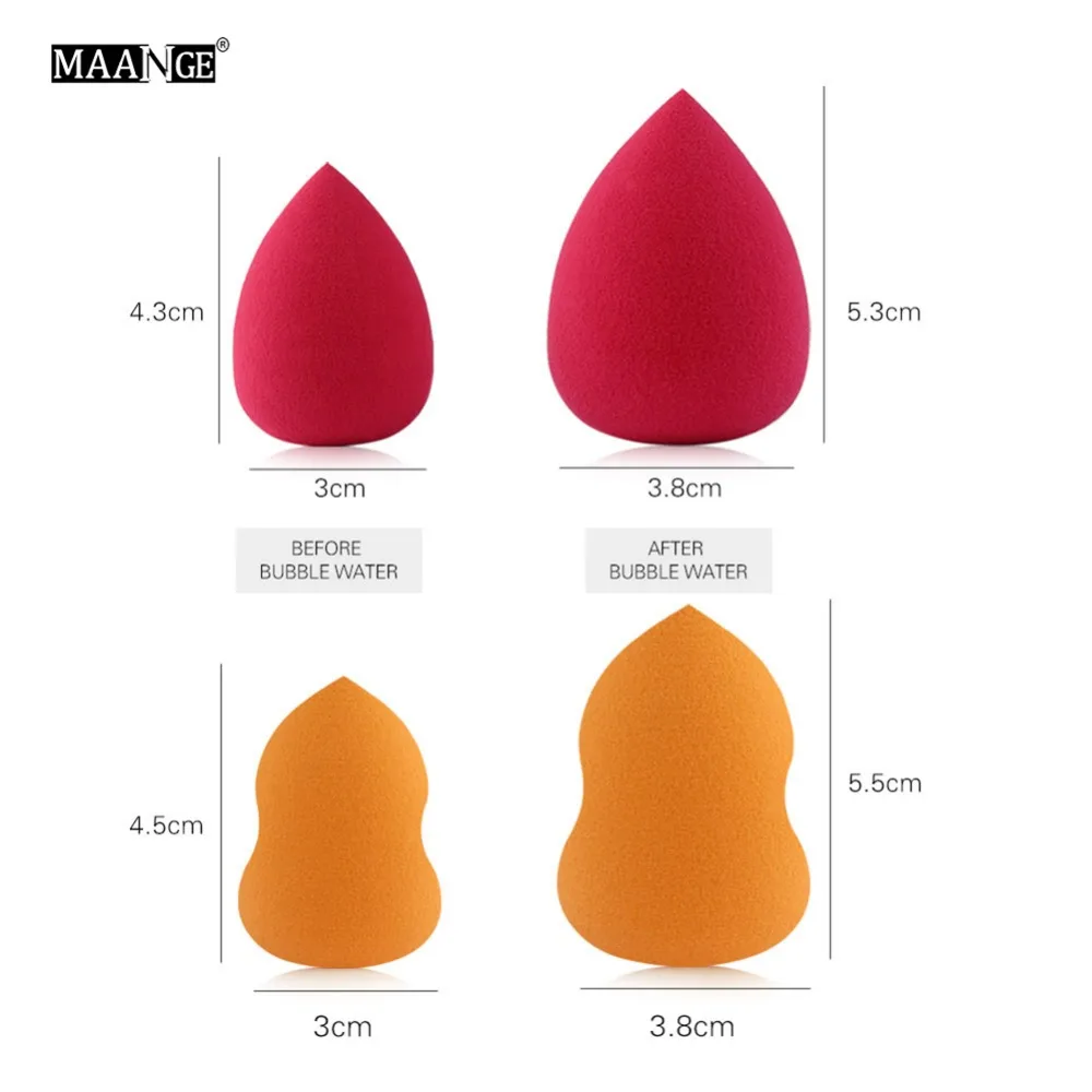4 шт./лот губка для макияжа с каплями воды пудры лица Инструменты быть больше в