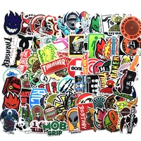 100 cool skateboard 2021 fashion stickers for suitcase pvc skateboard laptop luggage fridge phone car styling diy decal stickers