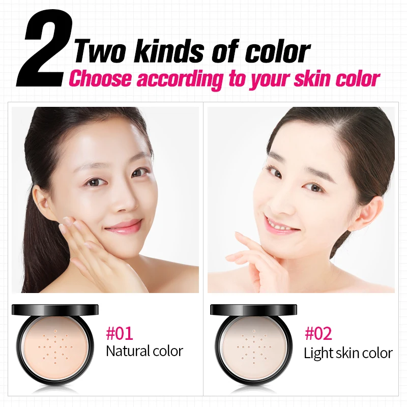 LAIKOU Matte loose powder Face Powder Ultra-Light Finishing Translucent Loose makeup Concealer make up Maquiagem Mineral |