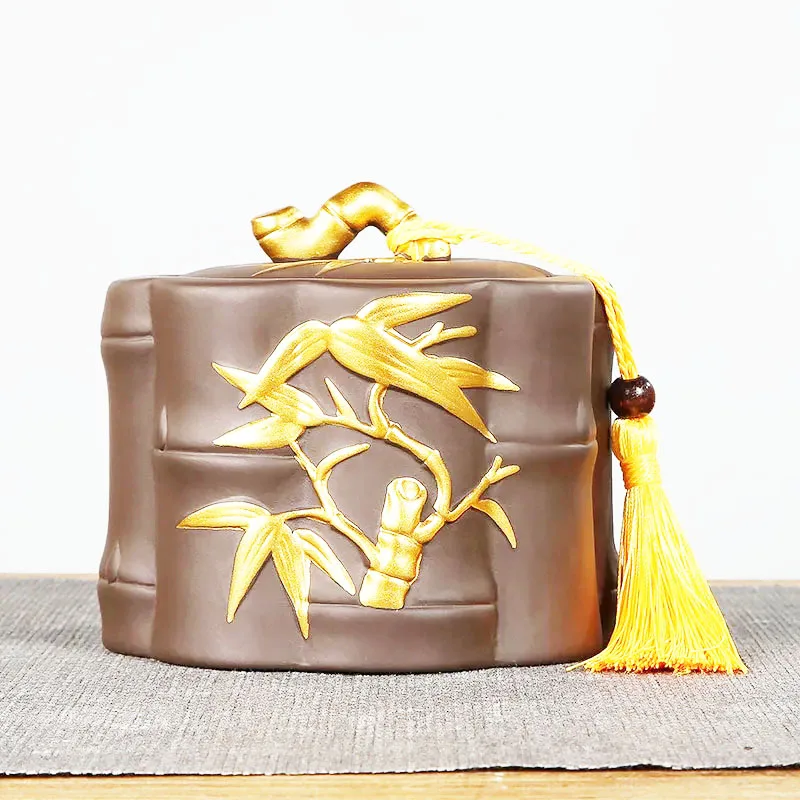 Чайный набор из пурпурной глины в китайском стиле чайная канистра фиолетовой