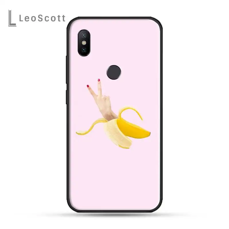 

3Cartoon Finger Funny Banana Phone Case For Xiaomi Redmi note 4 4X 8T 9 9s 10 K20 K30 cc9 9t pro lite max